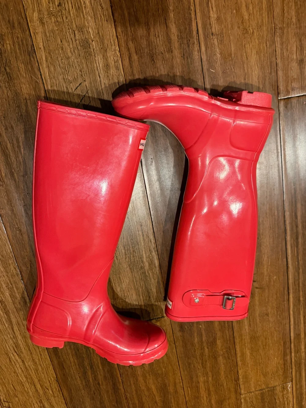 Hunter Tall Women's Rain Boots in Pinkish Red